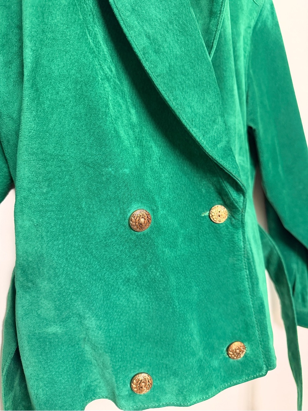 Vintage Green Suede Jacket - Picture 3 of 7